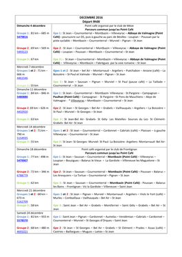 DECEMBRE 2016 Départ 9H00