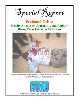Profound Crisis: Deadly Attacks on Journalists and Rapidly Rising Press Freedom Violations