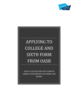 Applying to College and Sixth Form from Oasb