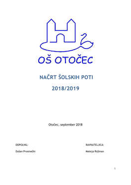 Načrt Šolskih Poti 2018/2019