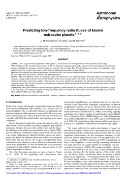 Predicting Low-Frequency Radio Fluxes of Known Extrasolar Planets