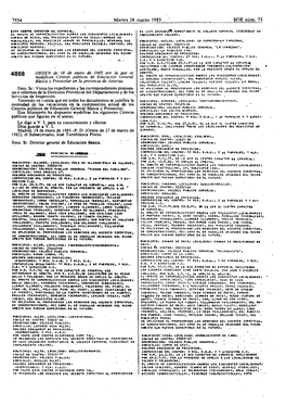 7954 Martes 26 Marzo 1985 BOE Núm. 73 ORDEN De 18 De Enero De