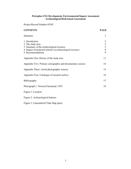 1 Petroplus LNG Development, Environmental Impact Assessment