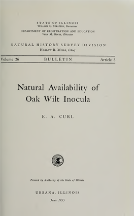 Oak Wilt Inocula