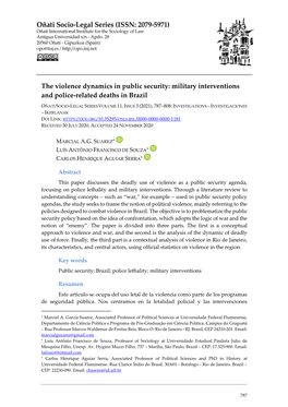 Military Interventions and Police-Related Deaths in Brazil