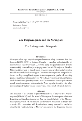 Zoe Porphyrogenita and the Varangians