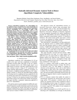 Statically-Informed Dynamic Analysis Tools to Detect Algorithmic Complexity Vulnerabilities