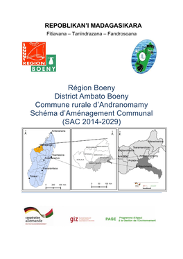 Région Boeny District Ambato Boeny Commune Rurale D'andranomamy