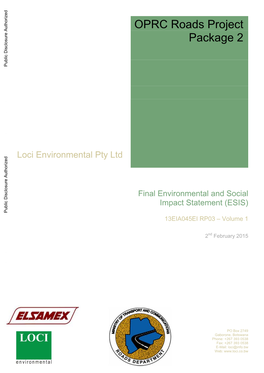 OPRC Roads Project Package 2