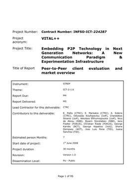 VITAL++ Embedding P2P Technology in Next Generation Networks