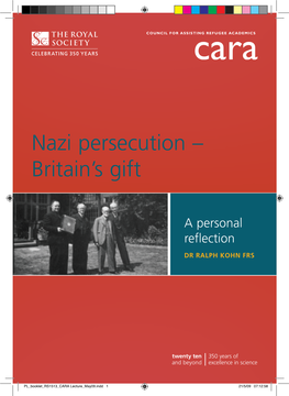 Nazi Persecution – Britain's Gift