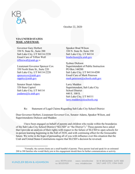 2020.10.22 Legal Claims Letter Re Salt Lake City School District (1) (1).Pdf