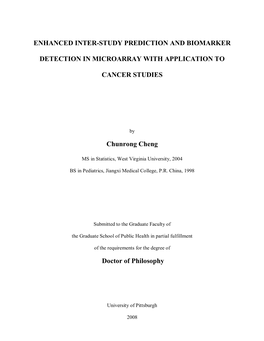 Enhanced Inter-Study Prediction and Biomarker