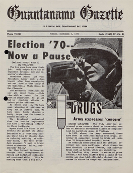 Election '70 Iow a Pause