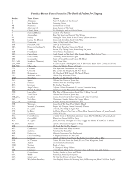 Familiar Hymn Tunes Found in the Book of Psalms for Singing