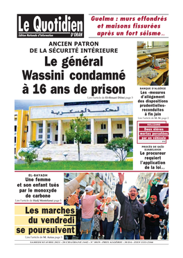 Pdf Le Quotidien D Oran Du 2021-04-03