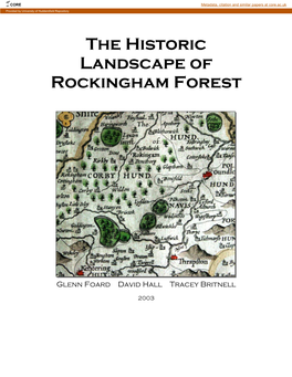 The Historic Landscape of Rockingham Forest