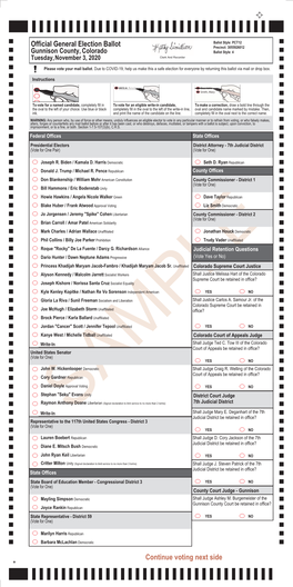 Dominion Voting Systems Ballot