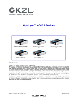 Optolyzer® MOCCA Devices User Manual