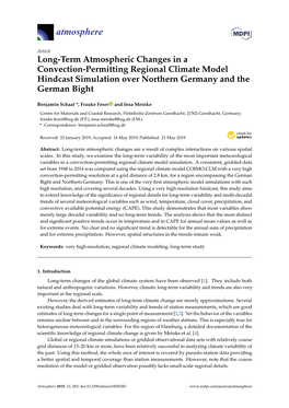 Long-Term Atmospheric Changes in a Convection-Permitting Regional Climate Model Hindcast Simulation Over Northern Germany and the German Bight