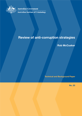 Review of Anti-Corruption Strategies