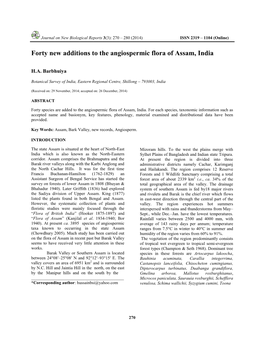 Forty New Additions to the Angiospermic Flora of Assam, India