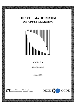 Oecd Thematic Review on Adult Learning