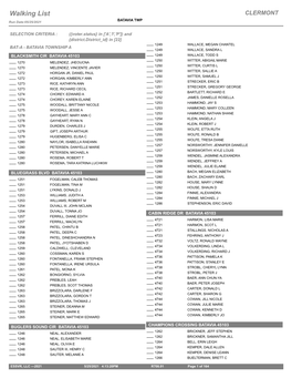 Walking List CLERMONT BATAVIA TWP Run Date:05/25/2021