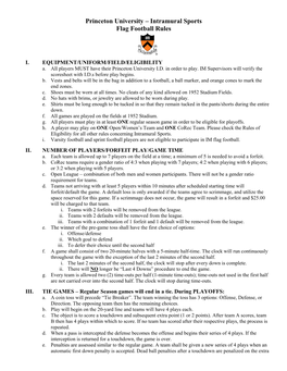 Flag Football Rules