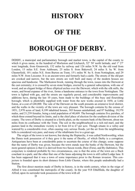 White's 1857 Directory of Derbyshire
