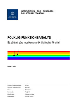 Folklig Funktionsanalys [Pdf]