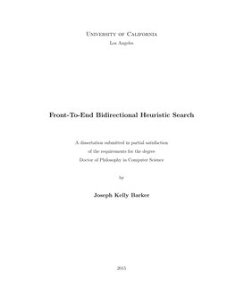 Front-To-End Bidirectional Heuristic Search