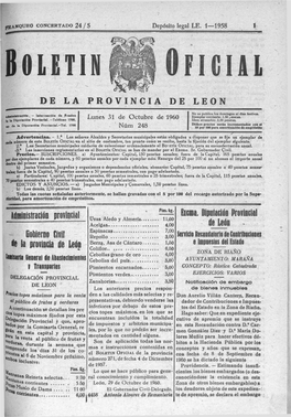 Boletín Oficial De La Provincia De Leon