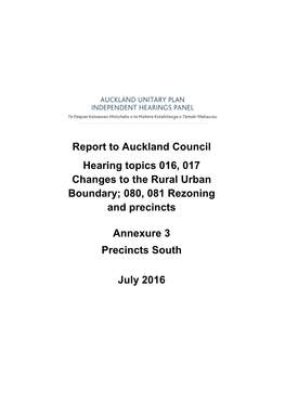 080, 081 Rezoning and Precincts Annexur