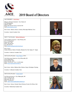 2019 Board of Directors