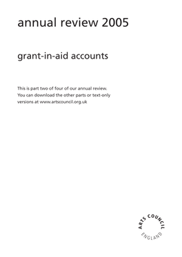 Annual Review 2005 Grant-In-Aid Accounts