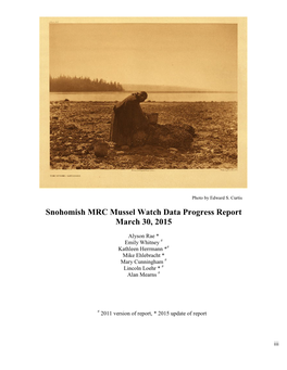MRC Mussel Watch Data Progress Report March 30, 2015