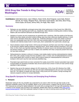 2016 Drug Use Trends in King County, Washington