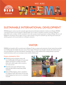 Sustainable International Development Water