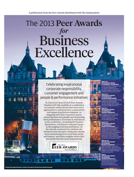 The 2013 Peer Awards for Business Excellence