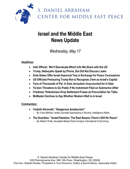 Israel Update