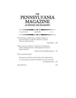 Pennsylvania Magazine of History and Biography