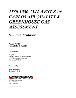 Air Quality and GHG Assessment