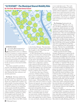 The Municipal Shared-Mobility Ride at Near Single-Digit Speeds