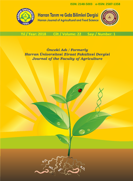 Harran Tarım Ve Gıda Bilimleri Dergisi Harran Journal of Agricultural and Food Science