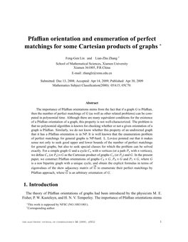 Pfaffian Orientation and Enumeration of Perfect Matchings for Some