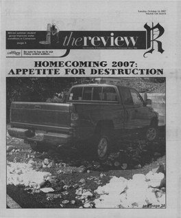 HOMECOMING 2007: a ·PPET·ITE for DESTRUCTION ~~...-; ~, ~~~ 2 October 16, 2007