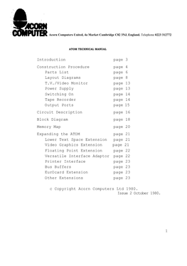 Atom Technical Manual