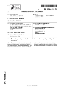 Process for Preparing a Stable Pharmaceutical Composition Comprising Dexketoprofen Trometamol