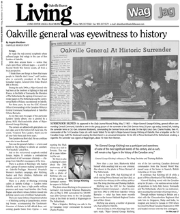 Oakville General Was Eyewitness to History